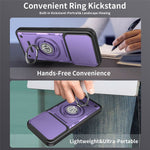 For Xiaomi Redmi Note 17 Pro 5G Case with Slide Camera Cover Ring Kickstand PC + TPU Phone Shell