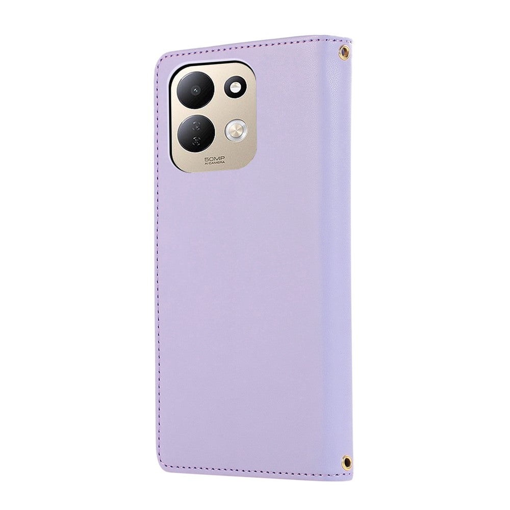 For Xiaomi Redmi 17 4G / 5G Phone Case Leather Cover with Wrist Strap