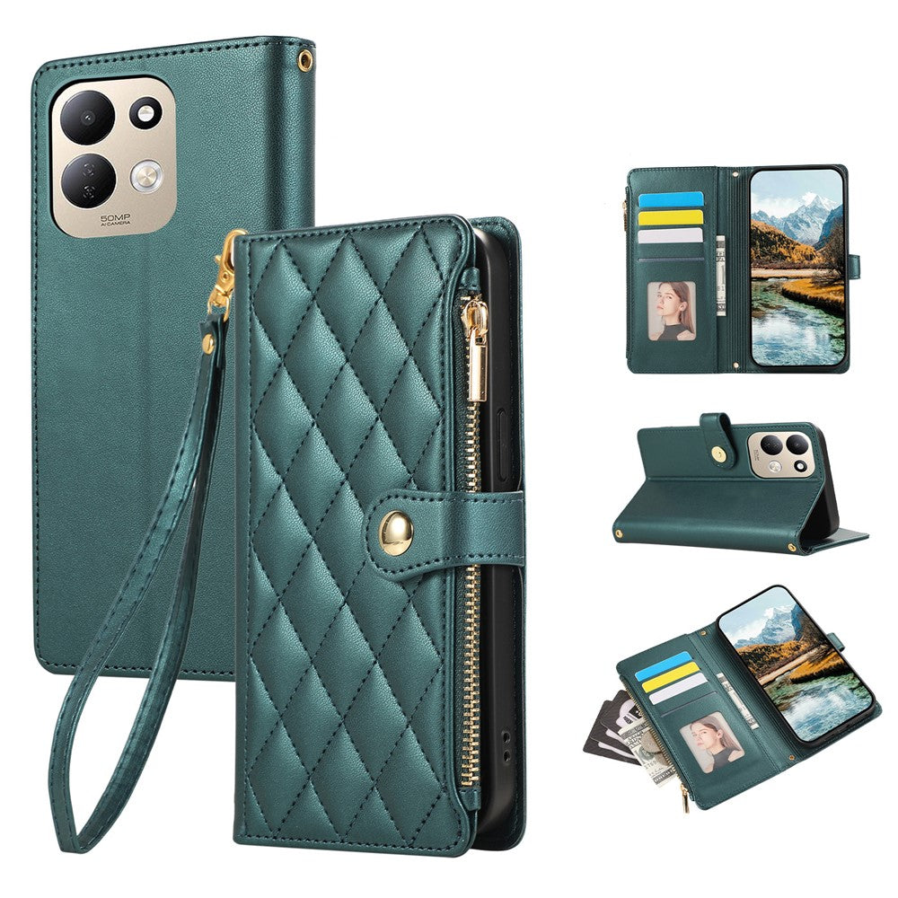 For Xiaomi Redmi 17 4G / 5G Phone Case Leather Cover with Wrist Strap