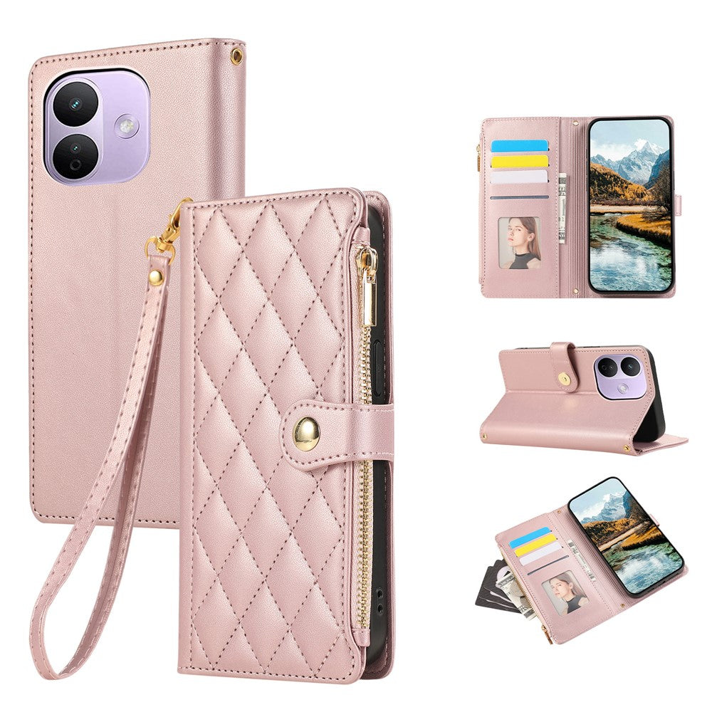 For Xiaomi Redmi Note 17 Pro 5G Phone Case Leather Cover with Wrist Strap