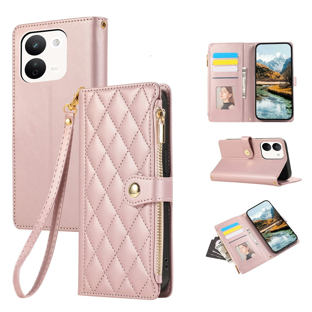For Xiaomi Redmi Note 17 Pro Max 5G Phone Case Leather Cover with Wrist Strap