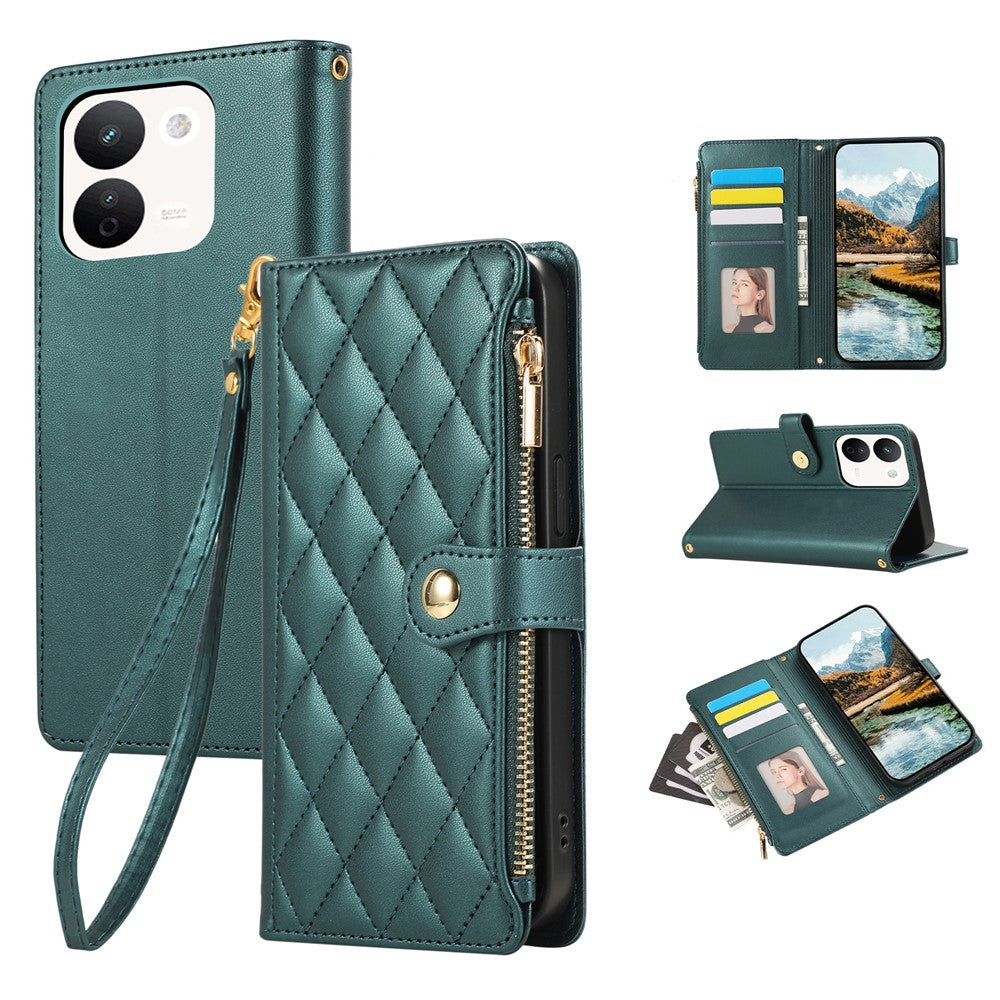 For Xiaomi Redmi Note 17 Pro Max 5G Phone Case Leather Cover with Wrist Strap