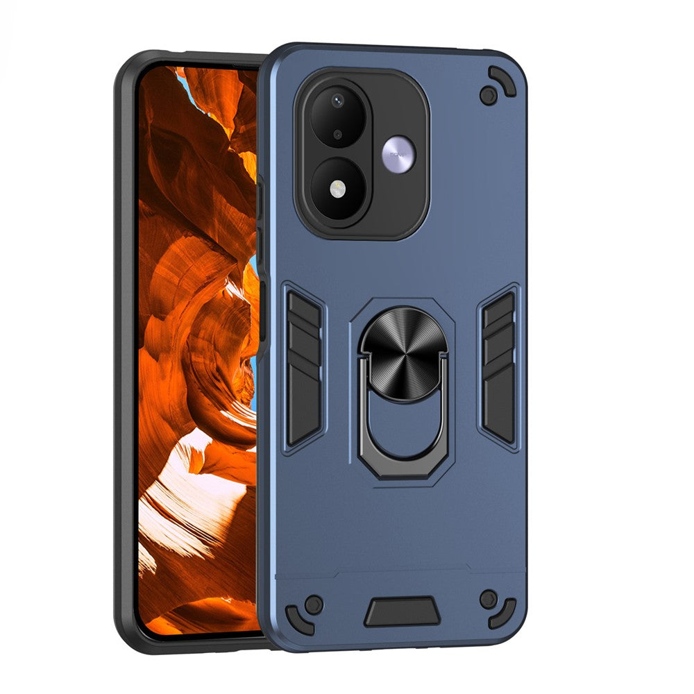 Phone Case For Xiaomi Redmi Note 17 4G (Global) / Note 17 (India / China) 5G / Note 17 5G (Global) PC + TPU Drop Defend Back Cover with Ring Kickstand