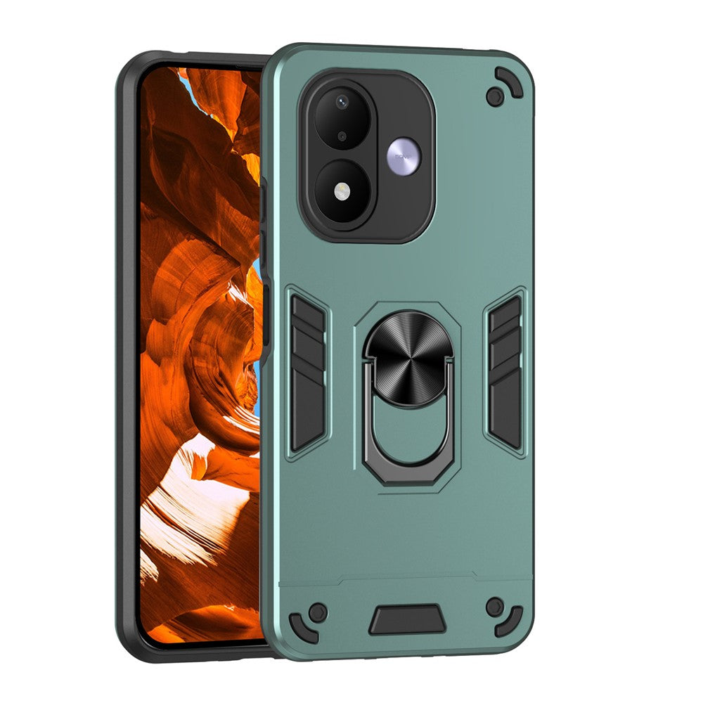 mobilskal för Xiaomi Redmi Note 17 4G (Global) / Note 17 (Indien / Kina) 5G / Note 17 5G (Global) PC + TPU Drop Defend baksida med ringstöd