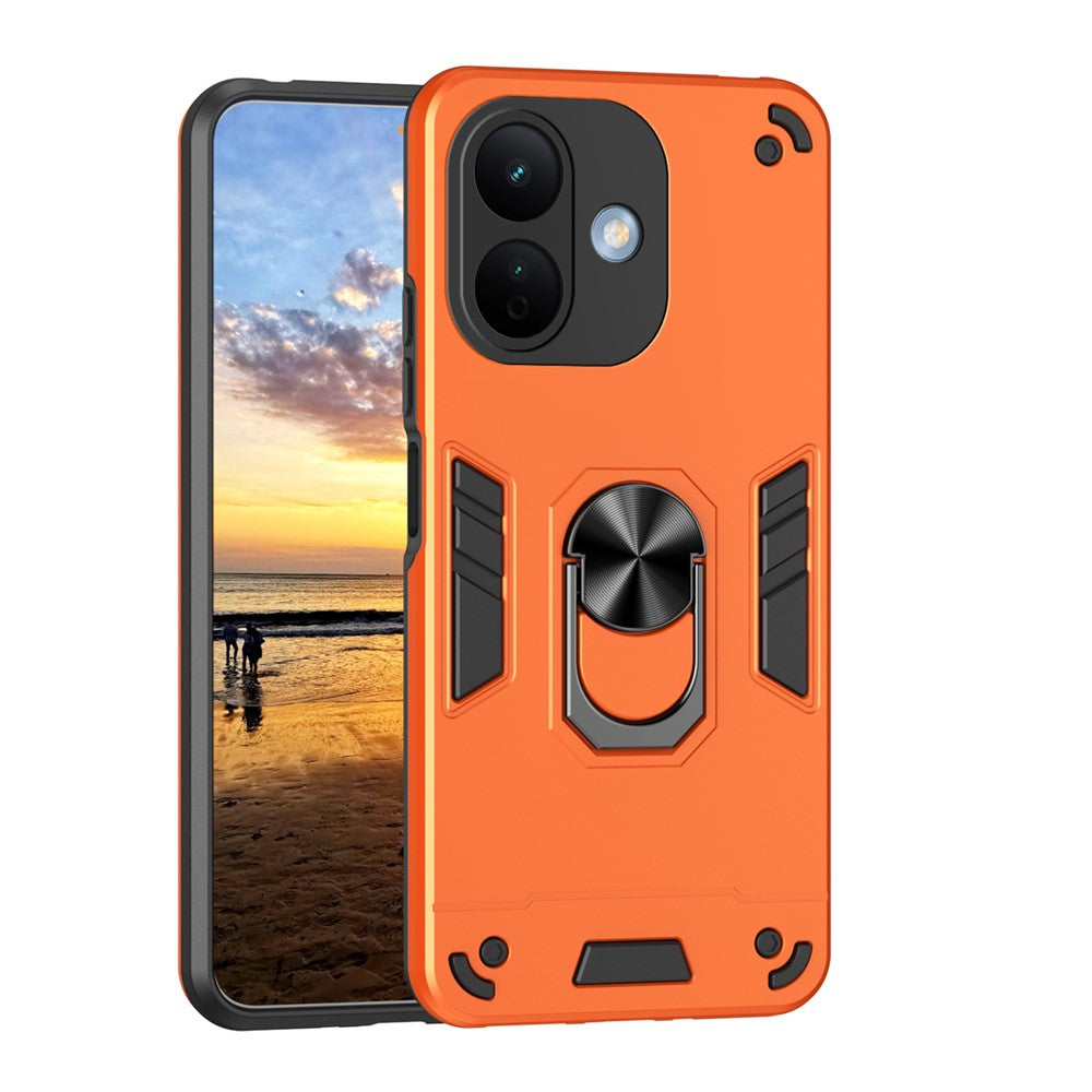 For Xiaomi Redmi Note 17 Pro 5G Case PC + TPU Drop Defend Phone Cover with Ring Kickstand