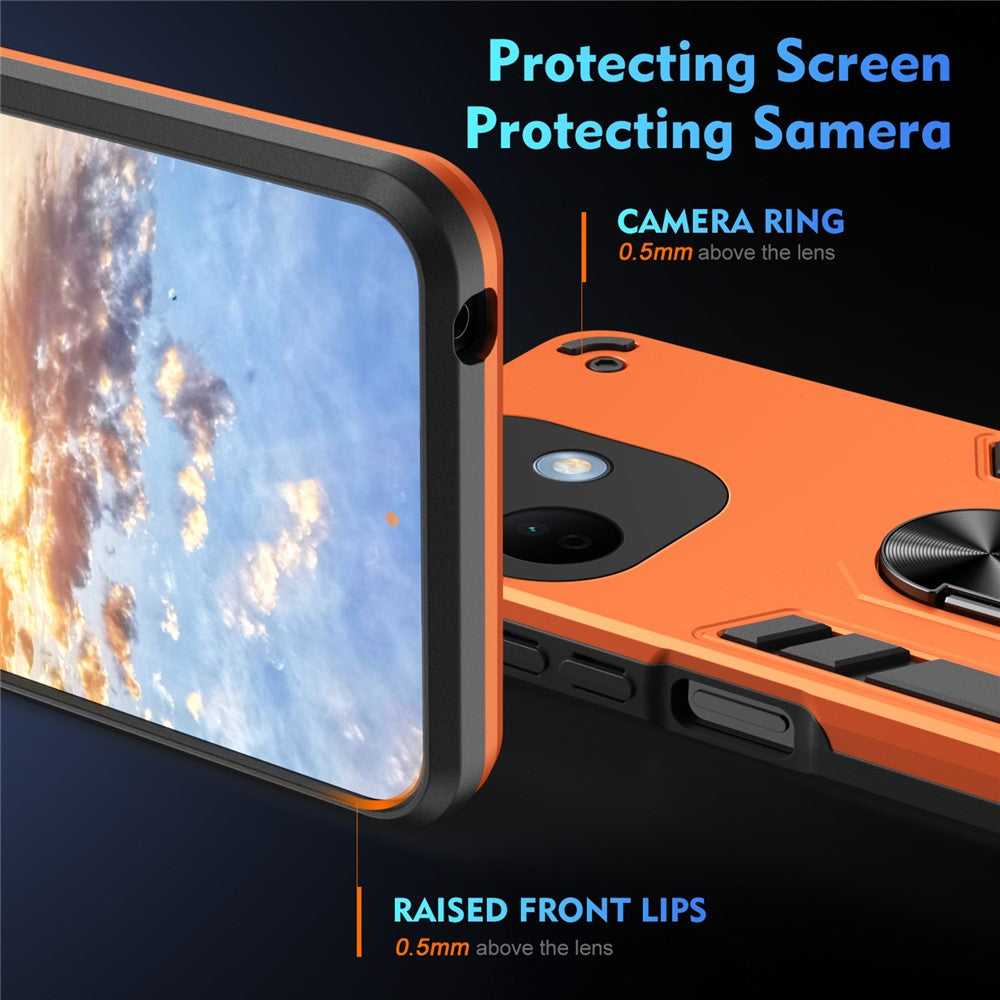 For Xiaomi Redmi Note 17 Pro 5G Case PC + TPU Drop Defend Phone Cover with Ring Kickstand