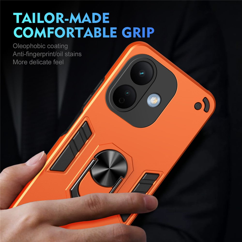 For Xiaomi Redmi Note 17 Pro 5G Case PC + TPU Drop Defend Phone Cover with Ring Kickstand