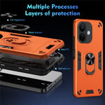 For Xiaomi Redmi Note 17 Pro 5G Case PC + TPU Drop Defend Phone Cover with Ring Kickstand