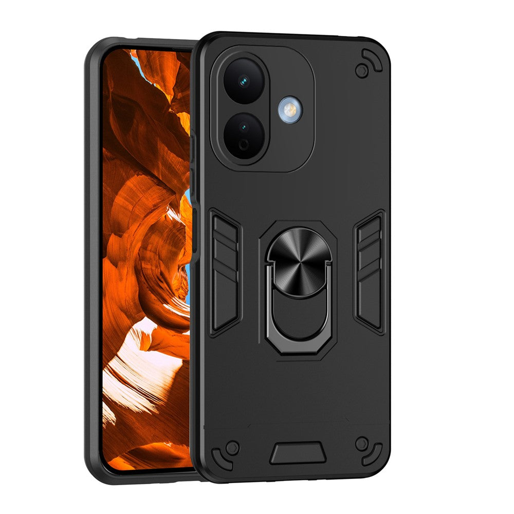For Xiaomi Redmi Note 17 Pro 5G Case PC + TPU Drop Defend Phone Cover with Ring Kickstand