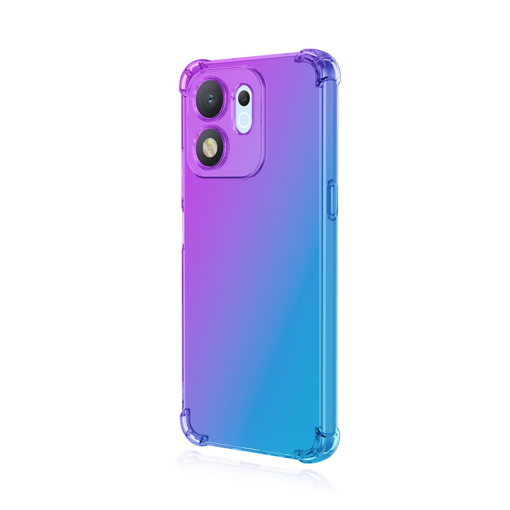 For Honor X7e Plus 5G  /  600 Smart 5G Case Gradient Color TPU Anti-Drop Phone Cover