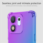 For Honor X7e Plus 5G  /  600 Smart 5G Case Gradient Color TPU Anti-Drop Phone Cover