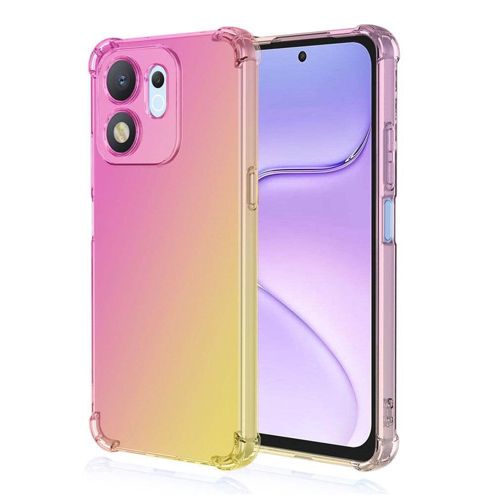 For Honor X7e Plus 5G  /  600 Smart 5G Case Gradient Color TPU Anti-Drop Phone Cover