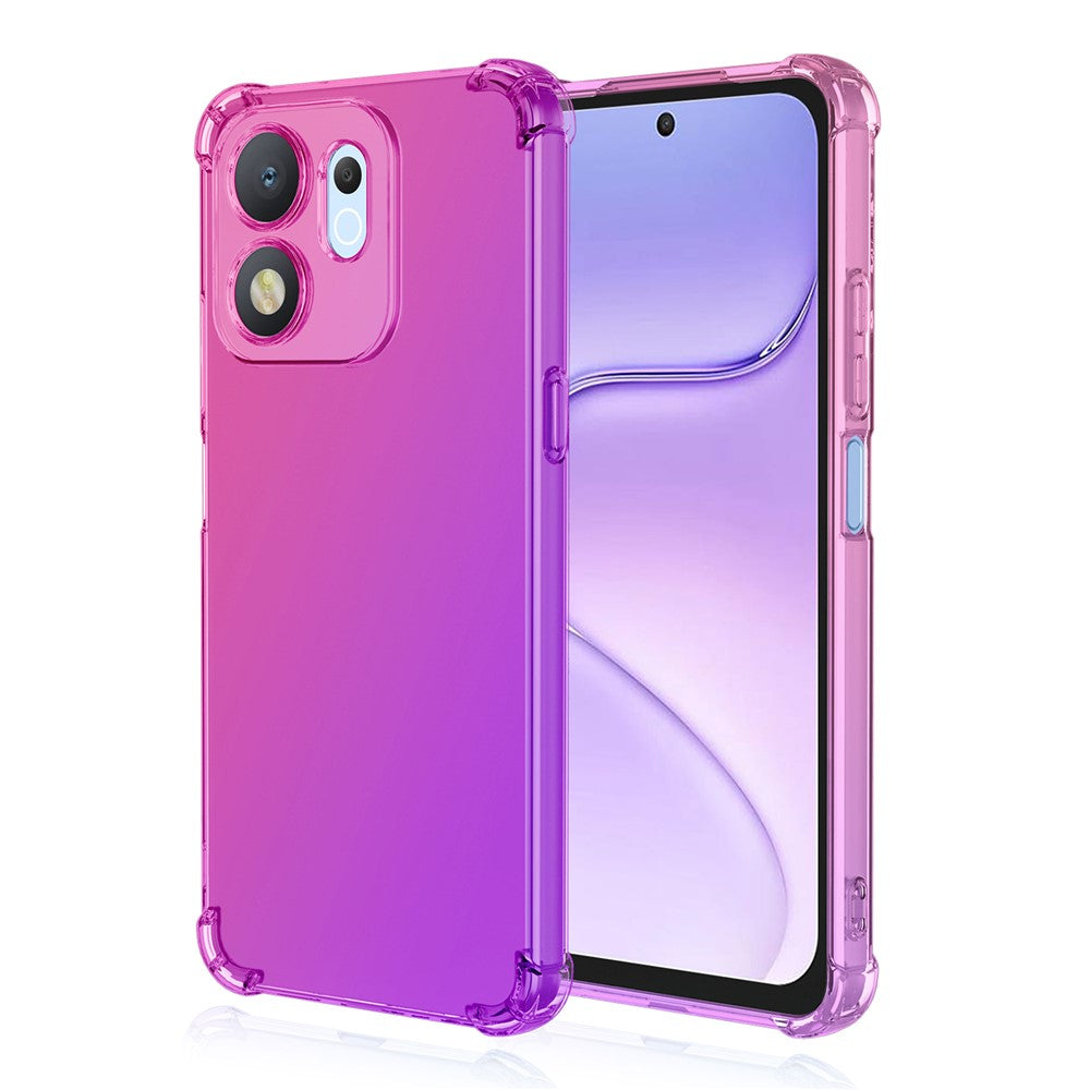 For Honor X7e Plus 5G  /  600 Smart 5G Case Gradient Color TPU Anti-Drop Phone Cover