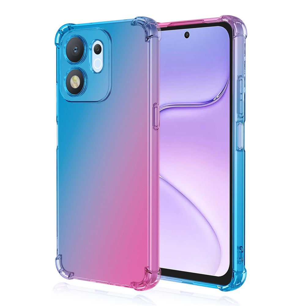 For Honor X7e Plus 5G  /  600 Smart 5G Case Gradient Color TPU Anti-Drop Phone Cover