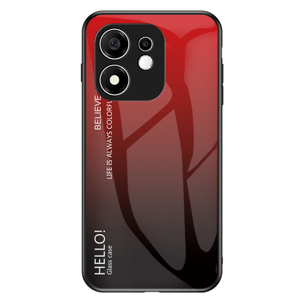 Phone Case for Honor 600 Smart 5G / X7e Plus 4G / X7e Plus 5G, Anti-Scratch Tempered Glass + PC + TPU Back Cover