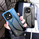 Phone Case for Honor 600 Smart 5G / X7e Plus 4G / X7e Plus 5G, Anti-Scratch Tempered Glass + PC + TPU Back Cover