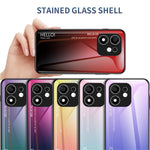 Phone Case for Honor 600 Smart 5G / X7e Plus 4G / X7e Plus 5G, Anti-Scratch Tempered Glass + PC + TPU Back Cover
