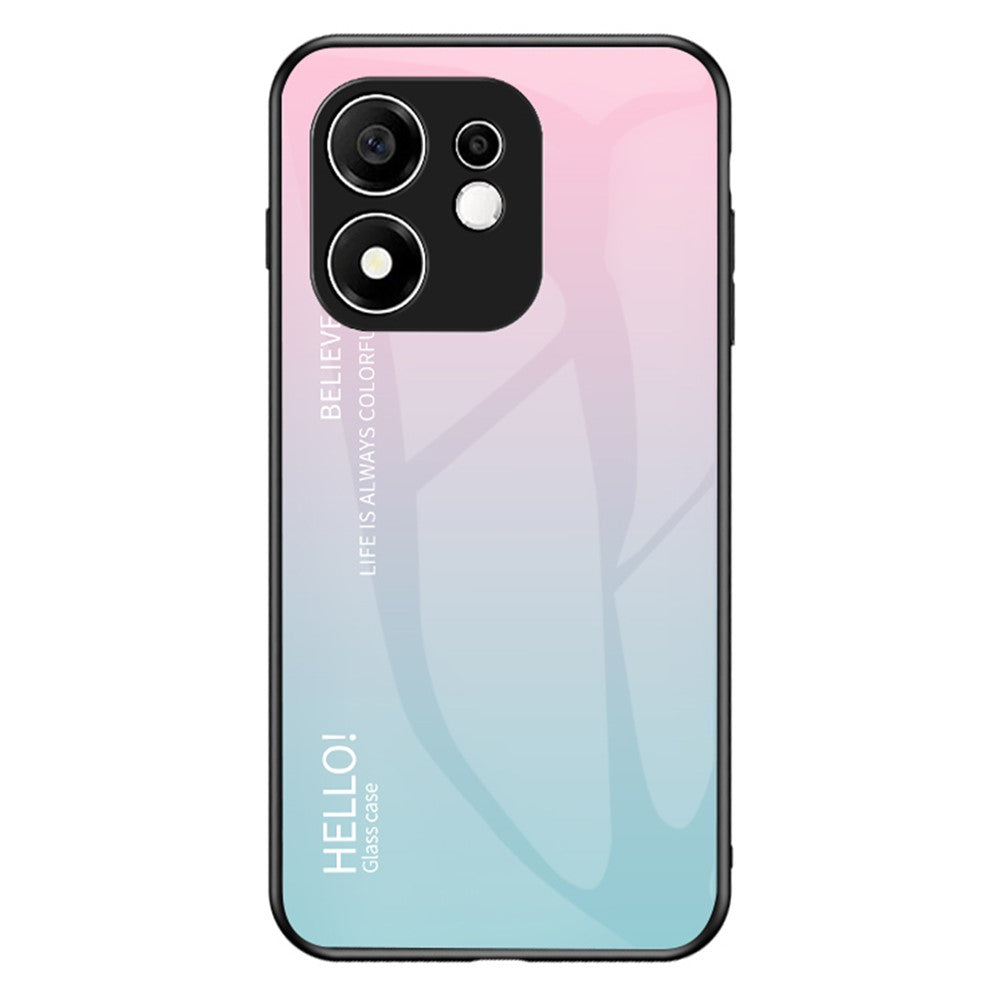 Phone Case for Honor 600 Smart 5G / X7e Plus 4G / X7e Plus 5G, Anti-Scratch Tempered Glass + PC + TPU Back Cover