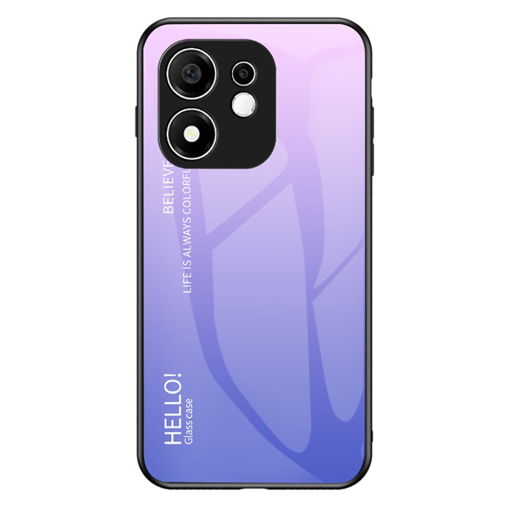 Phone Case for Honor 600 Smart 5G / X7e Plus 4G / X7e Plus 5G, Anti-Scratch Tempered Glass + PC + TPU Back Cover