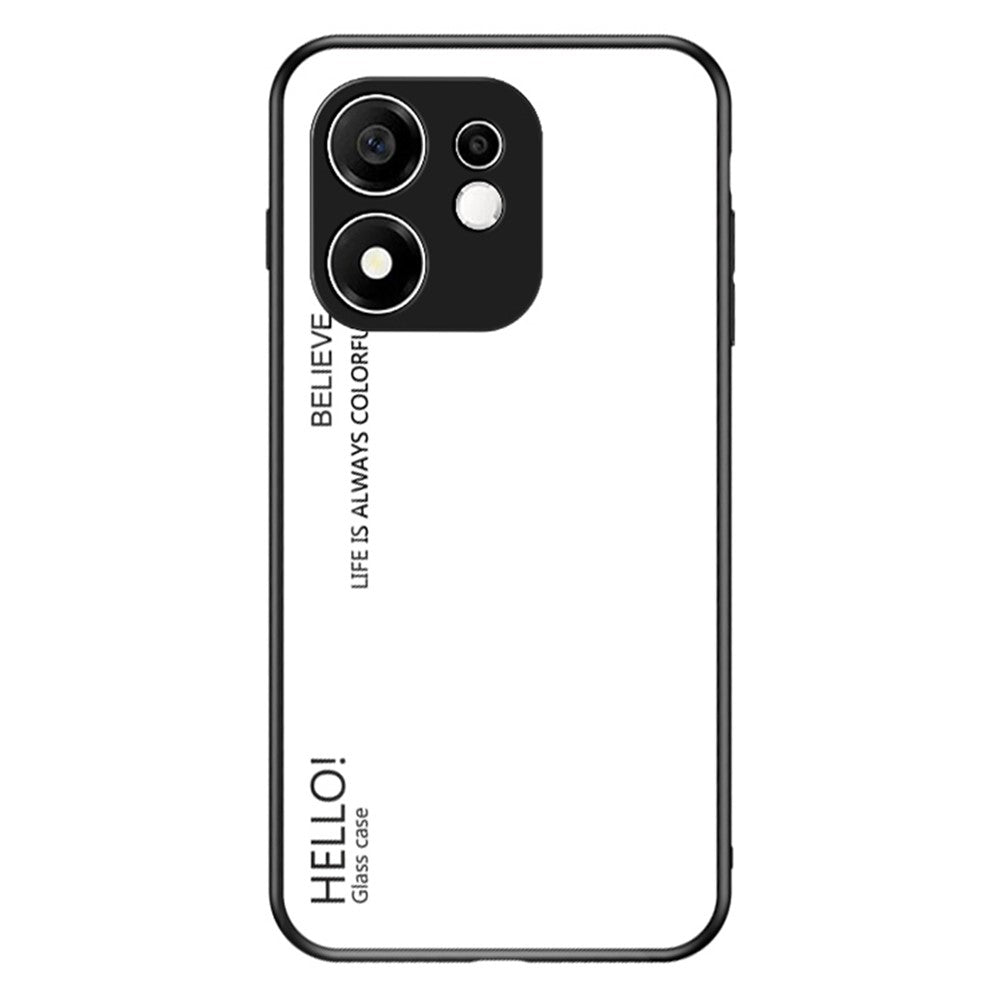 Phone Case for Honor 600 Smart 5G / X7e Plus 4G / X7e Plus 5G, Anti-Scratch Tempered Glass + PC + TPU Back Cover