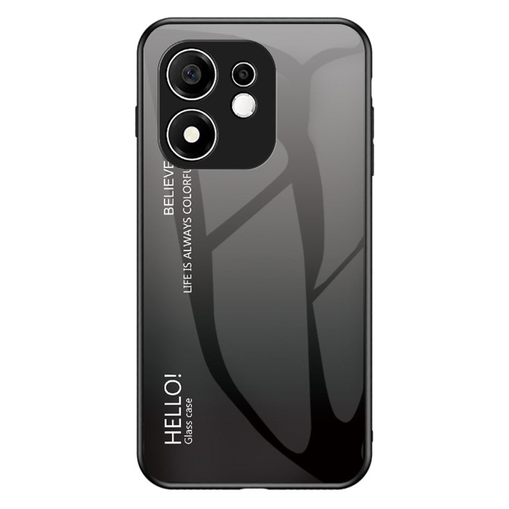 Phone Case for Honor 600 Smart 5G / X7e Plus 4G / X7e Plus 5G, Anti-Scratch Tempered Glass + PC + TPU Back Cover