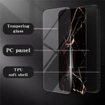 Phone Case for Honor 600 Smart 5G / X7e Plus 4G / X7e Plus 5G , Pattern Tempered Glass + PC + TPU Protective Cover