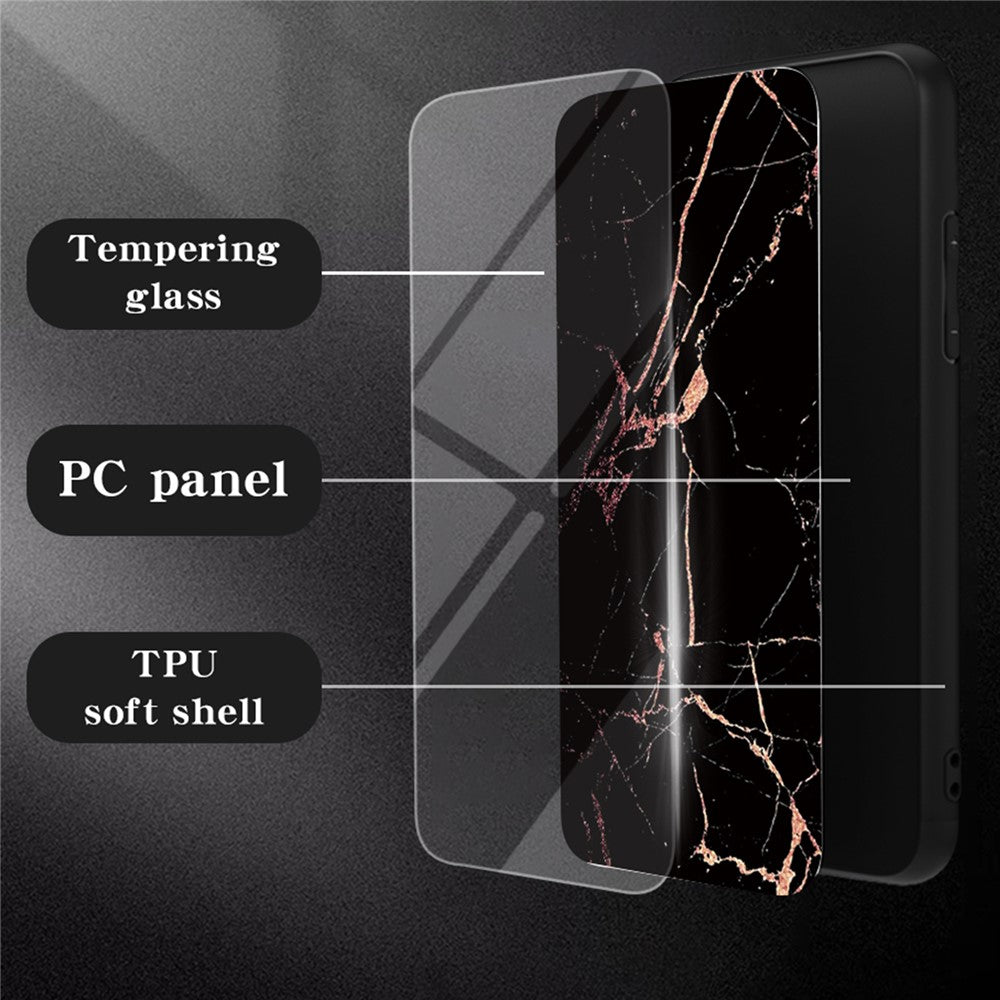 Phone Case for Honor 600 Smart 5G / X7e Plus 4G / X7e Plus 5G , Pattern Tempered Glass + PC + TPU Protective Cover