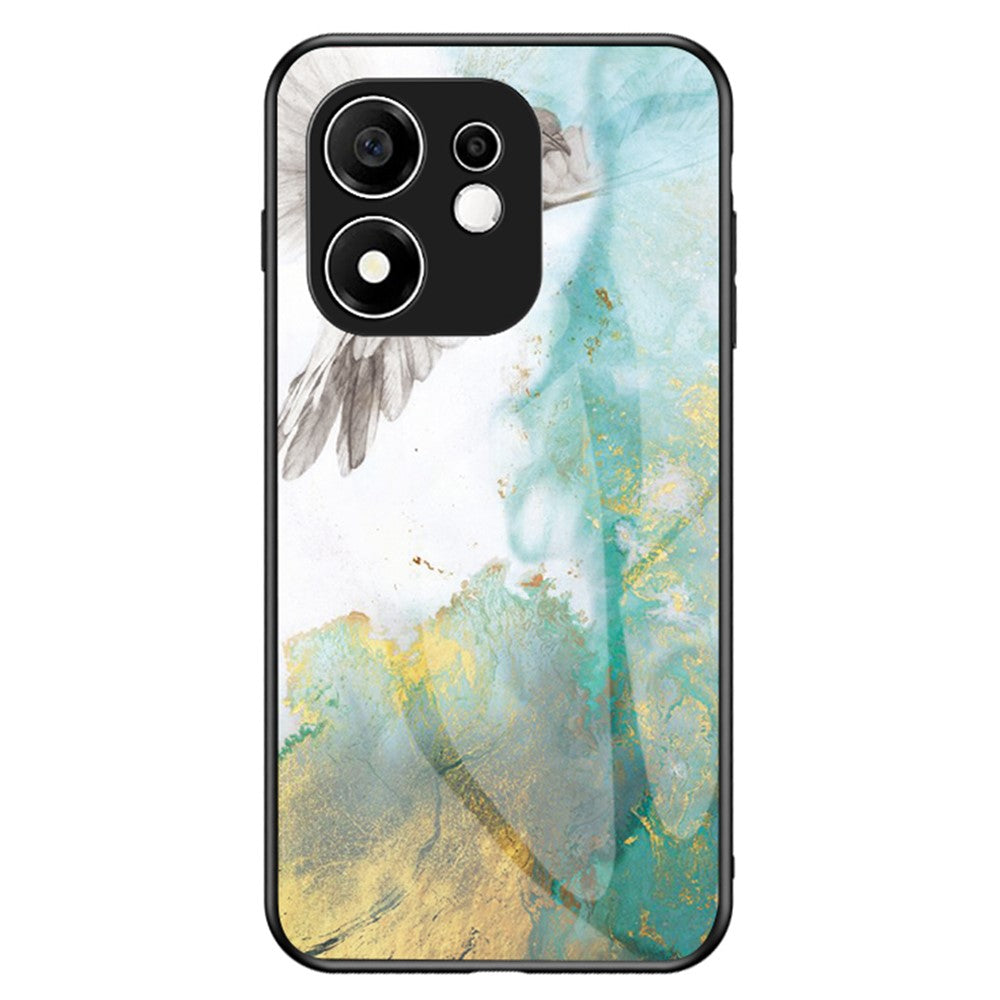 Phone Case for Honor 600 Smart 5G / X7e Plus 4G / X7e Plus 5G , Pattern Tempered Glass + PC + TPU Protective Cover