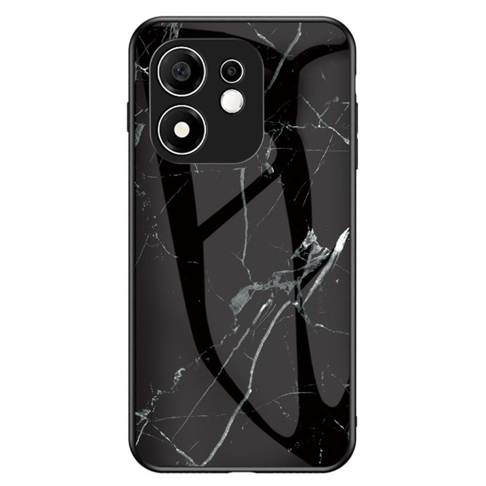 Phone Case for Honor 600 Smart 5G / X7e Plus 4G / X7e Plus 5G , Pattern Tempered Glass + PC + TPU Protective Cover