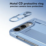 For iPhone Fold Case Kickstand Leather PC Phone Cover with Tempered Glass Film with Stylus