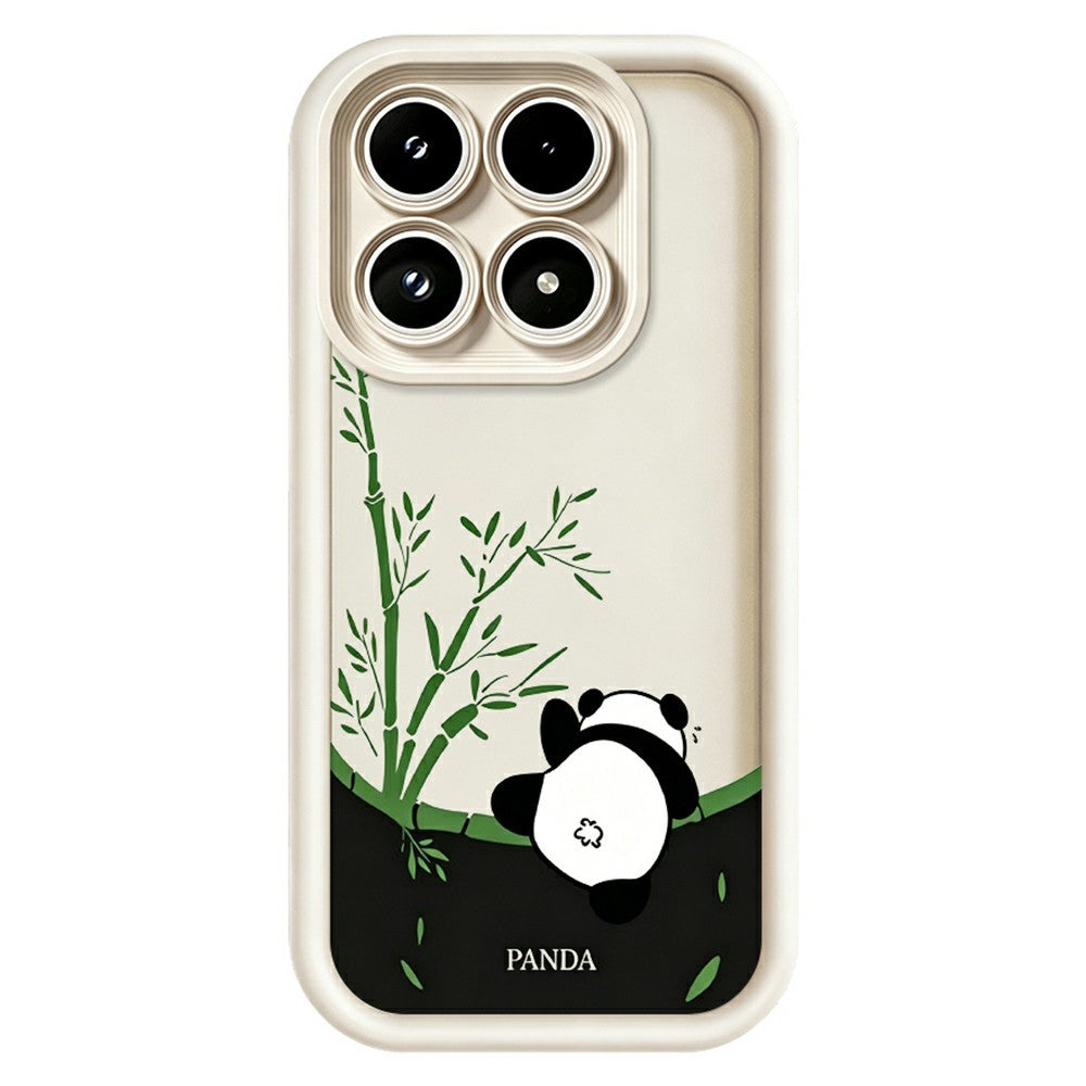 For Xiaomi 17 Case Cartoon Panda Bamboo Pattern TPU Anti-Slip Protective Phone Cover