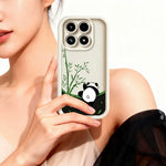 For Xiaomi 17 Case Cartoon Panda Bamboo Pattern TPU Anti-Slip Protective Phone Cover