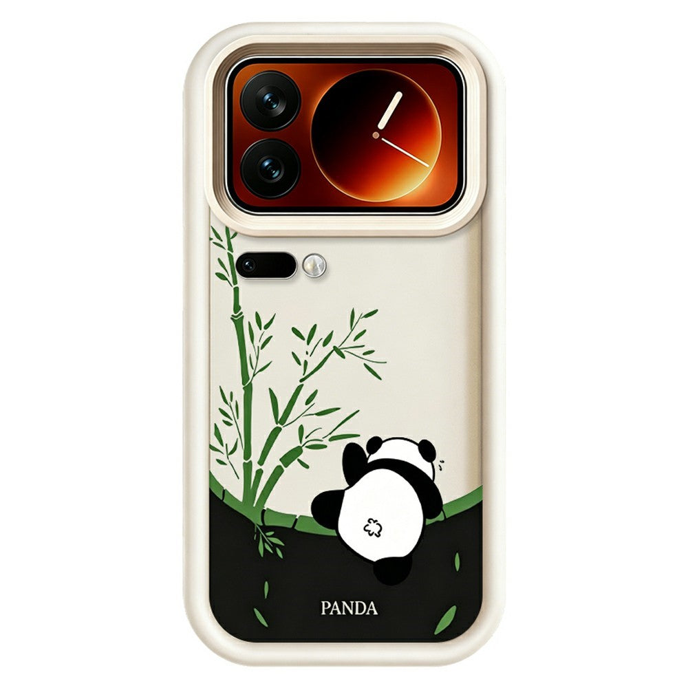 For Xiaomi 17 Pro Case Cartoon Panda Bamboo Pattern TPU Anti-Slip Protective Phone Cover