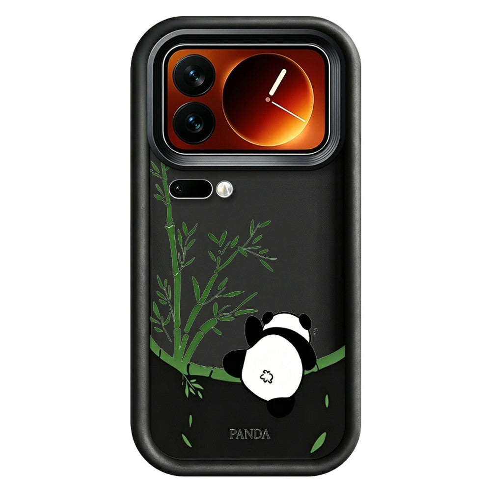 For Xiaomi 17 Pro Case Cartoon Panda Bamboo Pattern TPU Anti-Slip Protective Phone Cover