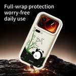For Xiaomi 17 Pro Max Case Cartoon Panda Bamboo Pattern TPU Anti-Slip Protective Phone Cover