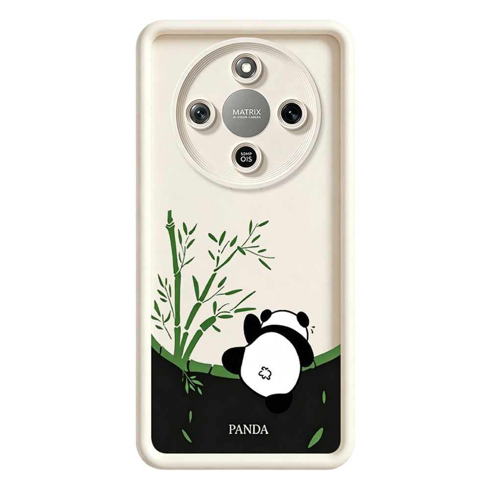 Phone Case for Honor X70 5G / X9d 5G / Magic8 Lite 5G Cartoon Panda Bamboo Pattern TPU Anti-Slip Protective Cover