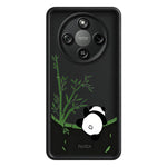 Phone Case for Honor X70 5G / X9d 5G / Magic8 Lite 5G Cartoon Panda Bamboo Pattern TPU Anti-Slip Protective Cover