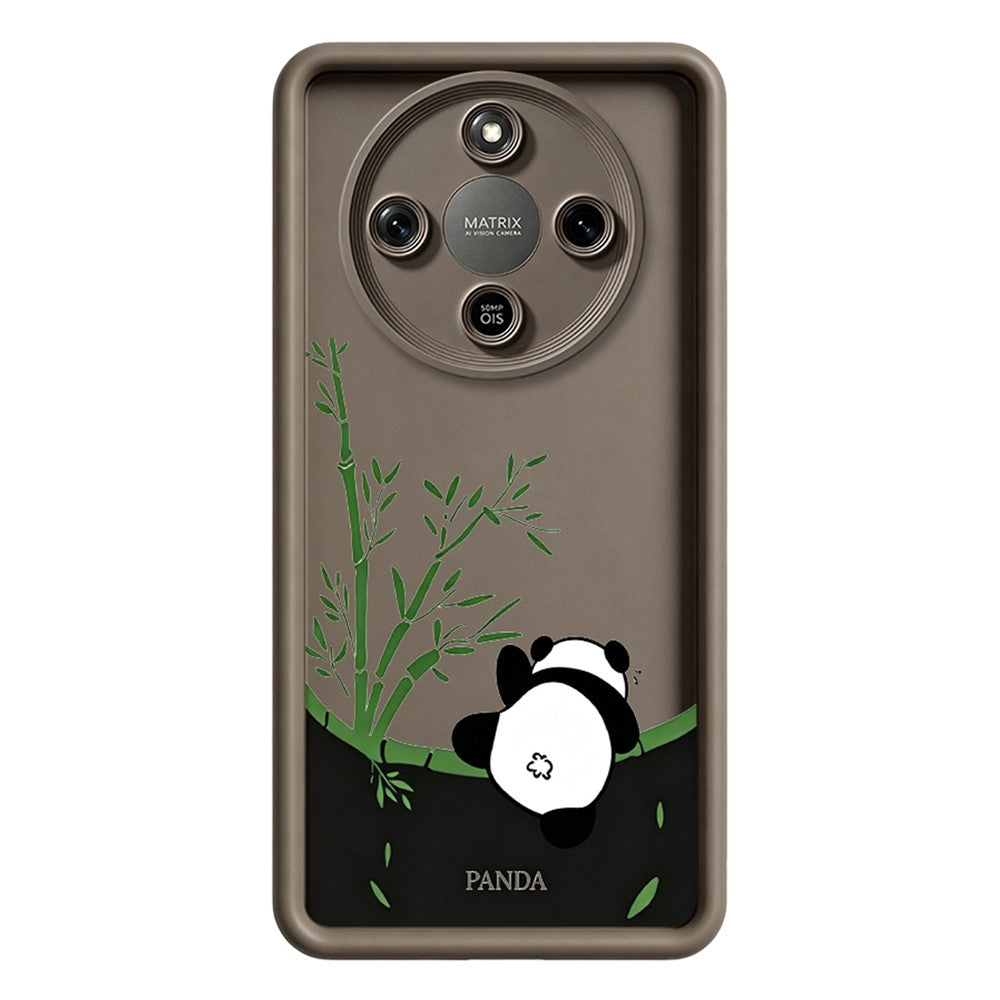 Phone Case for Honor X70 5G / X9d 5G / Magic8 Lite 5G Cartoon Panda Bamboo Pattern TPU Anti-Slip Protective Cover