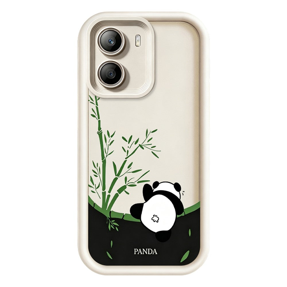 Xiaomi Poco X7 Pro 5G Skal Tecknad Panda Bambu Mönster TPU Halkfri Skyddande mobilskal