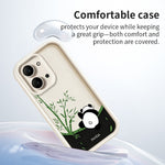 Xiaomi Redmi 15C 4G (EU) (173mm) / 15C 5G (EU) (173mm)-cover med tegnet panda- og bambusmønster, skridsikkert beskyttende TPU-mobilcover