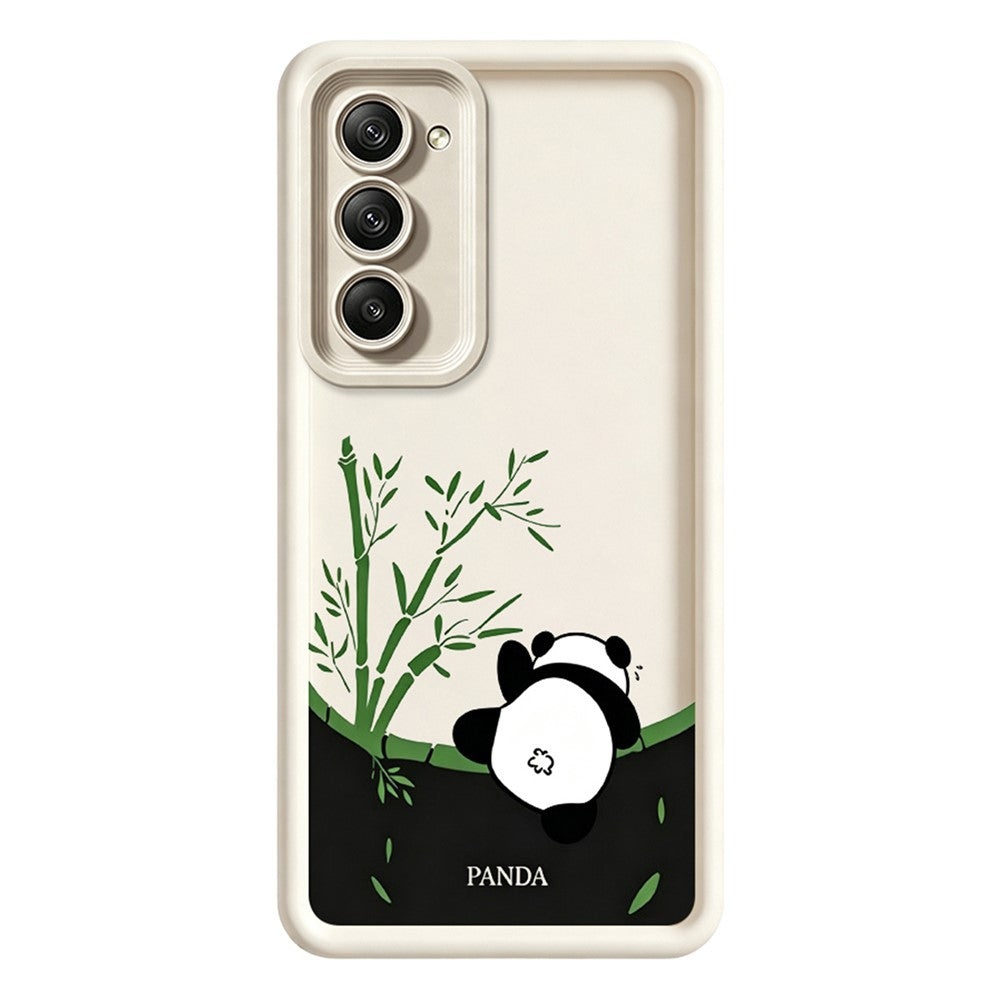 For Xiaomi Redmi 15 4G (EU) (171mm) / 15 5G (EU) (171mm) Case Cartoon Panda Bamboo Pattern TPU Anti-Slip Protective Phone Cover