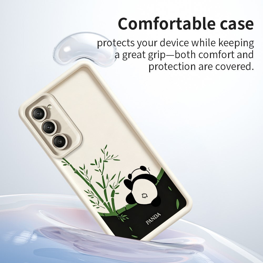 For Xiaomi Redmi 15 4G (EU) (171mm) / 15 5G (EU) (171mm) Case Cartoon Panda Bamboo Pattern TPU Anti-Slip Protective Phone Cover