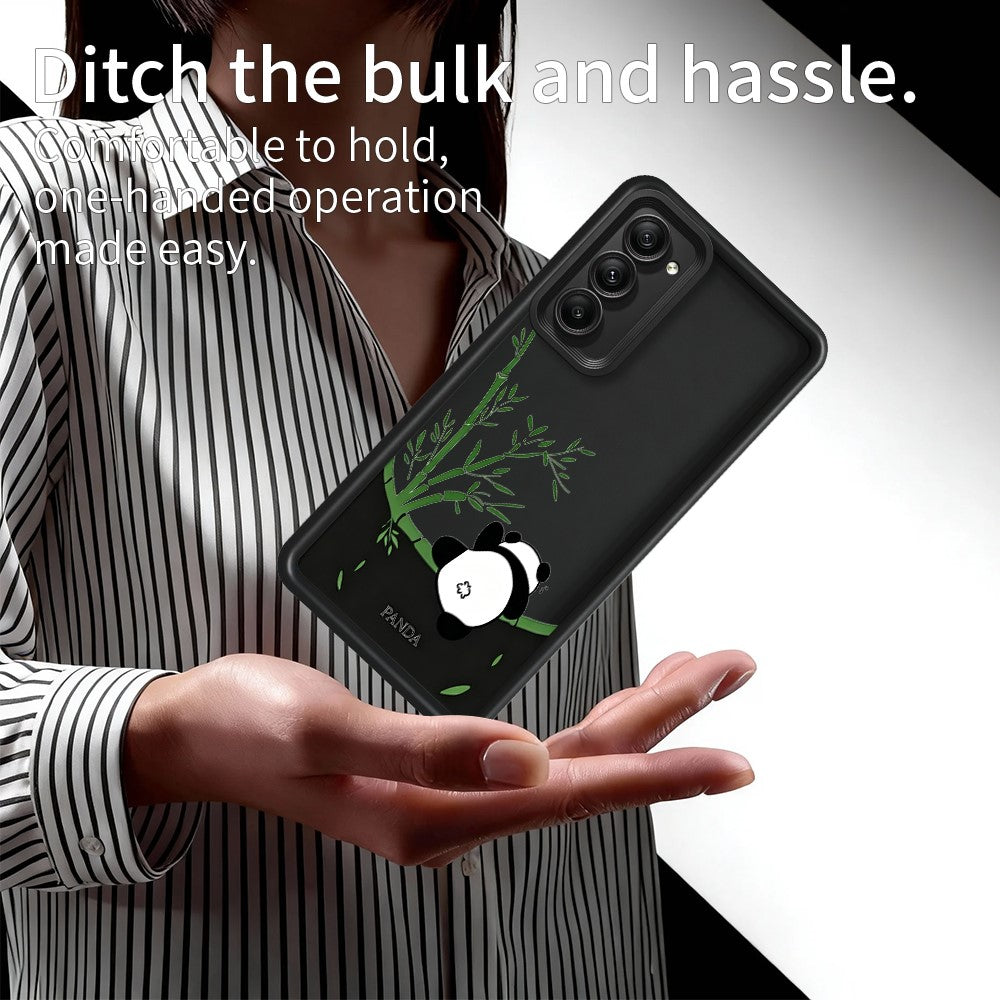 For Xiaomi Redmi 15 4G (EU) (171mm) / 15 5G (EU) (171mm) Case Cartoon Panda Bamboo Pattern TPU Anti-Slip Protective Phone Cover