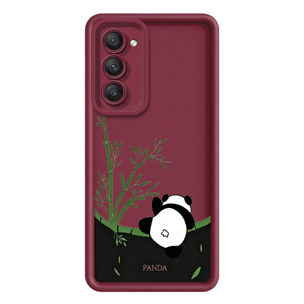 For Xiaomi Redmi 15 4G (EU) (171mm) / 15 5G (EU) (171mm) Case Cartoon Panda Bamboo Pattern TPU Anti-Slip Protective Phone Cover