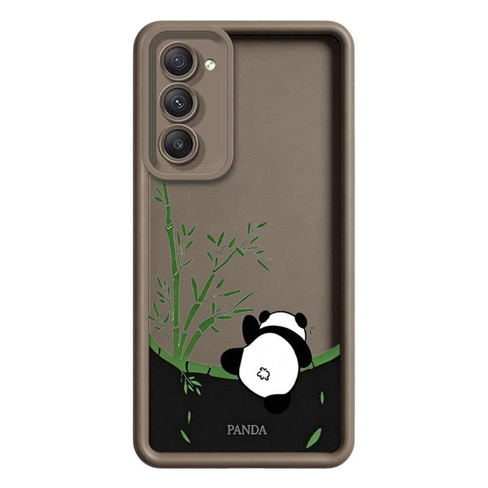 For Xiaomi Redmi 15 4G (EU) (171mm) / 15 5G (EU) (171mm) Case Cartoon Panda Bamboo Pattern TPU Anti-Slip Protective Phone Cover