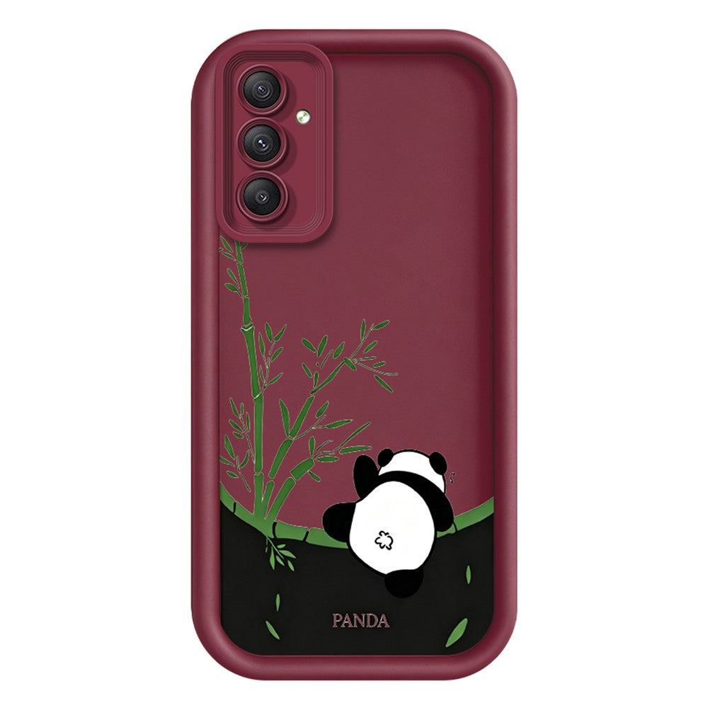 mobilskal till Samsung Galaxy A18 4G / A18 5G / A17 4G / A17 5G, Tecknad panda bambumönster TPU halkfritt skyddande skal