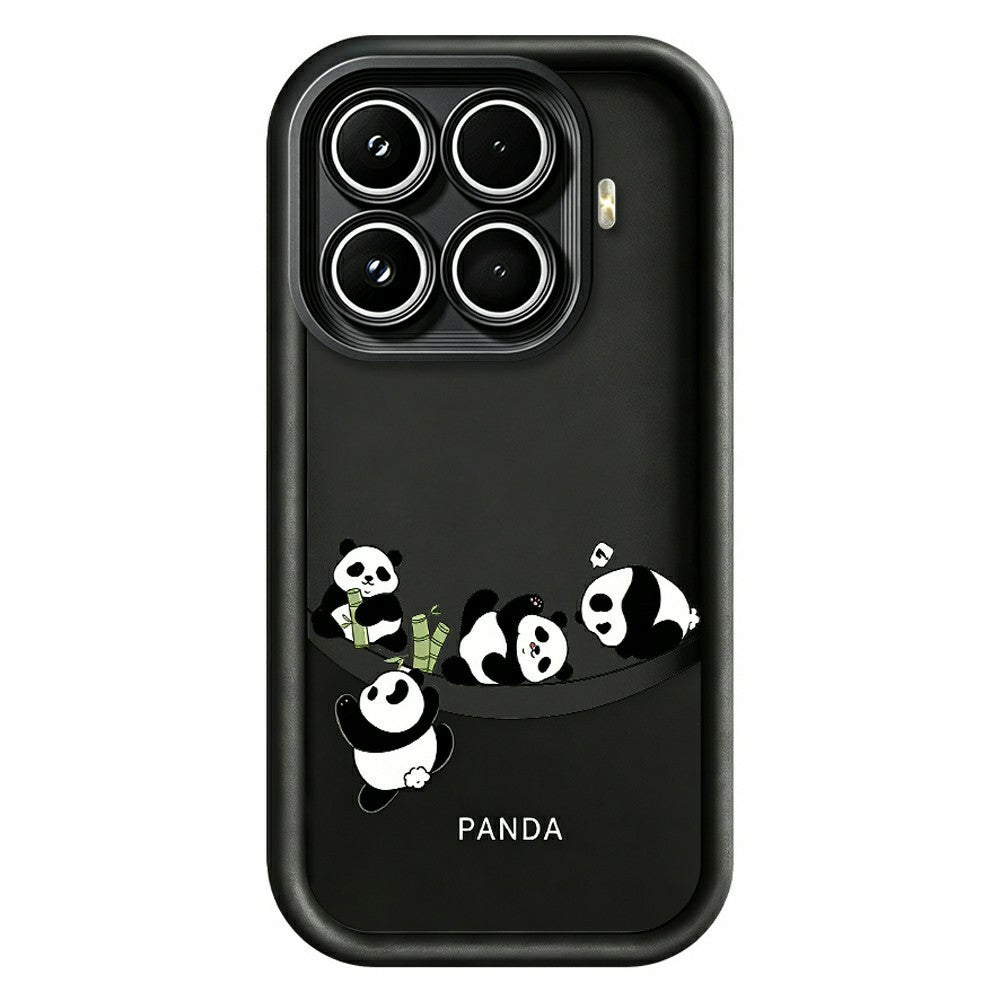 For Xiaomi 17T Pro Case Four Cartoon Pandas Pattern Soft TPU Protective Phone Cover