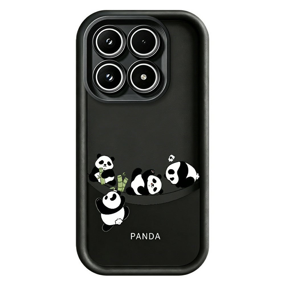 For Xiaomi 17 Case Four Cartoon Pandas Pattern Soft TPU Protective Phone Cover