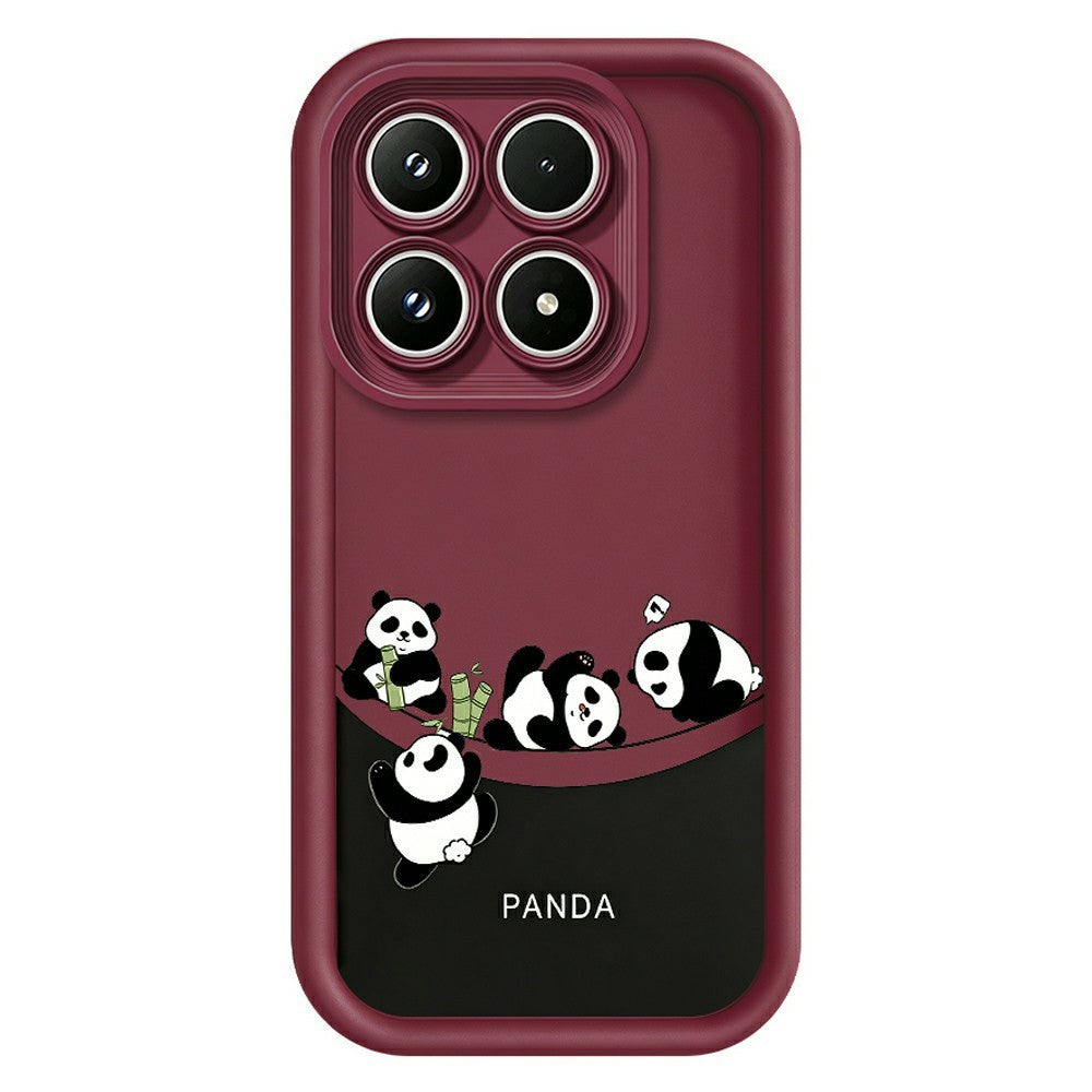 For Xiaomi 17 Case Four Cartoon Pandas Pattern Soft TPU Protective Phone Cover