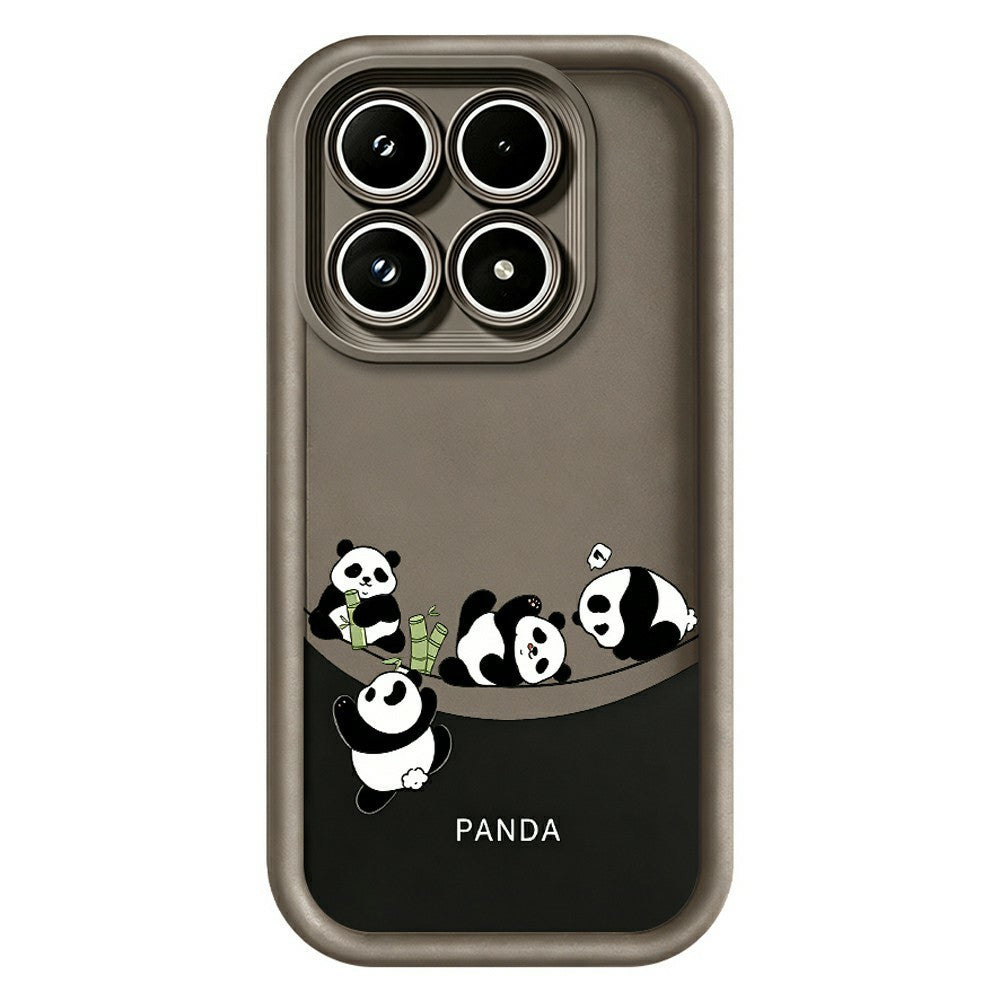For Xiaomi 17 Case Four Cartoon Pandas Pattern Soft TPU Protective Phone Cover